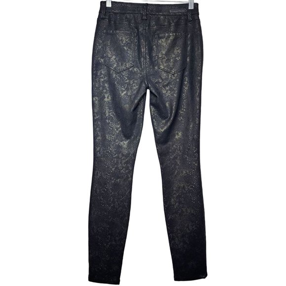Level 99 Jeggings Python Print Black Mid Rise Janice Ultra Skinny Size 27 - Picture 2 of 5
